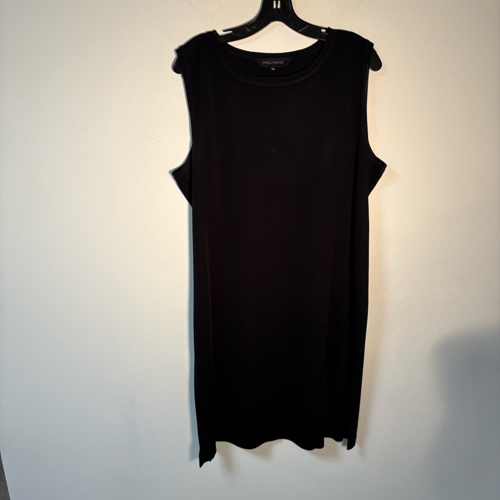 Ming Wang Womens Black Sleeveless Dress Acrylic Size 1X - Picture 3 of 11